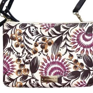 Brahmin Berry monarch brown/pink cream crossbody bag